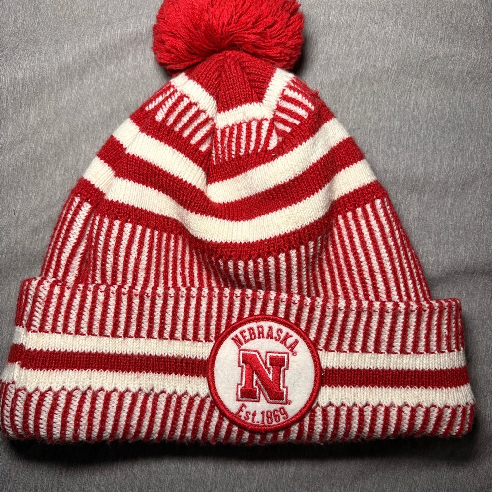 Nebraska Huskers Winter Beanie with Pom